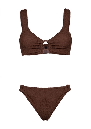 Hunza G Hallie seersucker bikini set - Brown