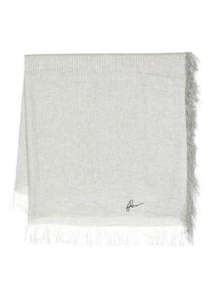 Peserico textured-finish frayed scarf - Grey