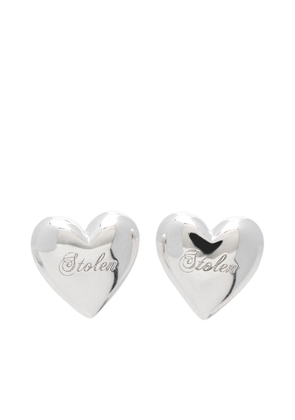 Stolen Girlfriends Club Full Heart stud earrings - Silver