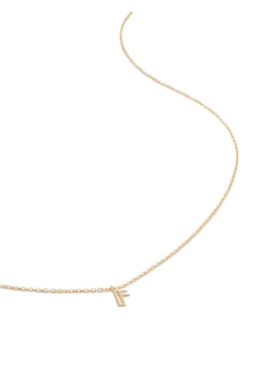 Monica Vinader 14kt yellow gold small Initial F necklace