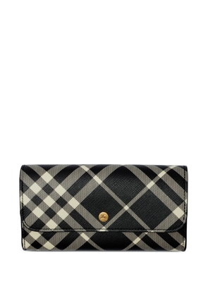 Burberry check continental wallet - Black
