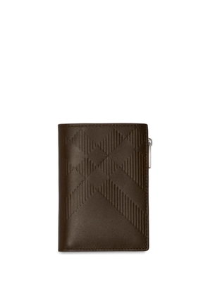 Burberry zip-fastening leather bi-fold wallet - Brown