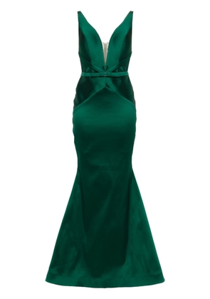 CRISTALLINI taffeta maxi dress - Green