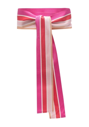 Sara Roka striped tie-fastening belt - Pink
