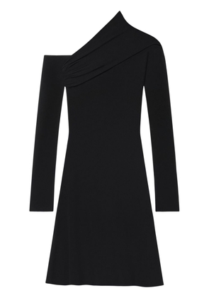 Courrèges asymmetric twist crepe mini dress - Black