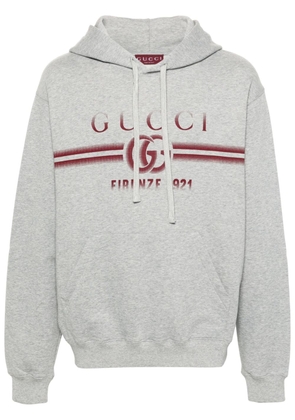 Gucci Double G mélange cotton hoodie - Grey