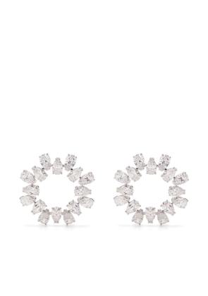 Swarovski Millenia crystal halo stud earrings - Silver