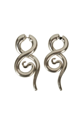 Panconesi Boa M drop swirl earrings - Silver