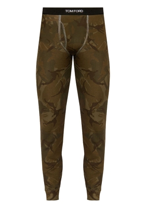 TOM FORD camouflage-pattern leggings - Green