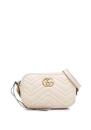 Gucci Pre-Owned 2016-2023 Mini GG Marmont Matelasse crossbody bag - White