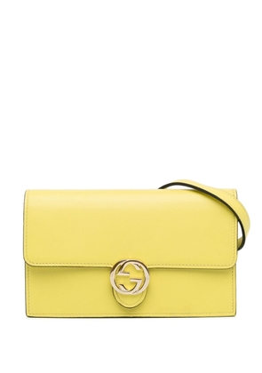 Gucci Pre-Owned 20th Century Interlocking G Dollar Wallet on Chain crossbody bag - Yellow