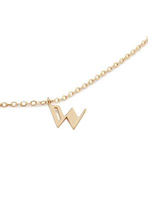 Monica Vinader 14kt yellow gold small Initial W necklace
