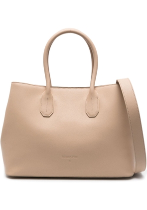 Patrizia Pepe Fly leather tote bag - Neutrals