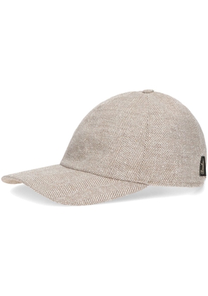 Borsalino Hiker logo-tag baseball cap - Neutrals