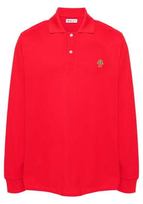 Bally Bally Emblem-motif piqué polo shirt - RED FIRE
