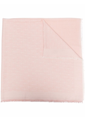 Max Mara frayed-hem knit scarf - Pink