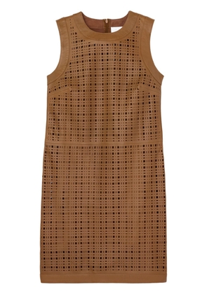St. John cut-out detailing leather dress - Brown