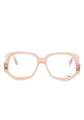 Cazal translucent geometric-frame glasses - Pink