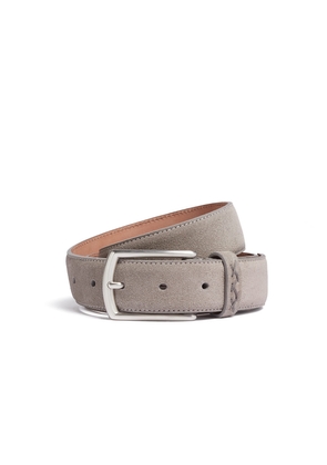 Grey Mélange Suede Belt