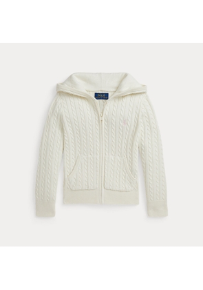 Mini-Cable Cotton Full-Zip Hoodie