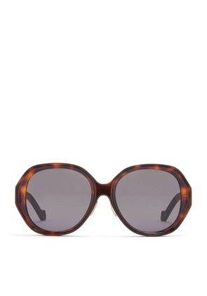 Loewe Eyewear Oval Tortoiseshell Sunglasses