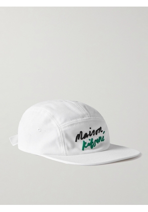 Maison Kitsuné - Logo-Embroidered Cotton-Twill Baseball Cap - Men - White