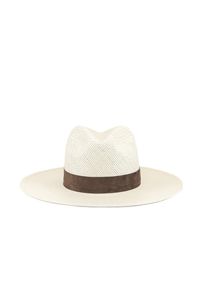 Janessa Leone Marcell Packable Hat in Bleach - White. Size M (also in S).
