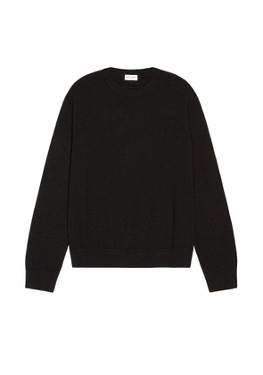 Saint Laurent Crew Neck Sweater in Black - Black. Size L (also in M, S, XL).