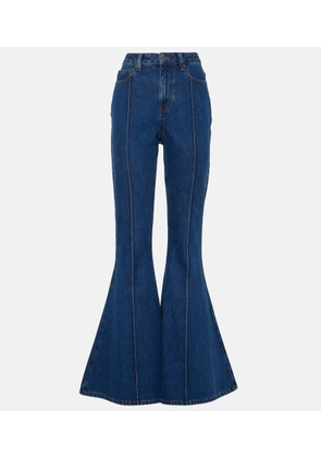 Self-Portrait High-rise flared jeans