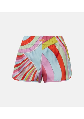Pucci Printed silk twill shorts