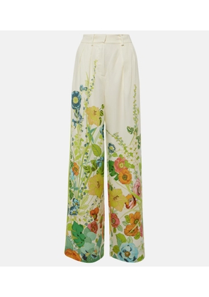 Alémais Floral high-rise wide-leg pants