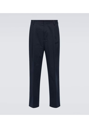Dries Van Noten Pleated cotton-blend straight pants
