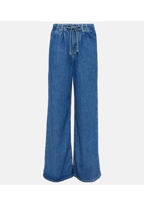 Frame High-rise wide-leg jeans