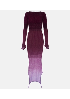 The Attico Reversible colorblocked midi dress