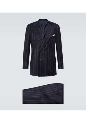 Kiton Chalk stripe wool and cashmere suit