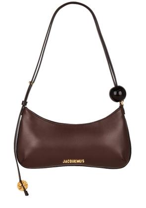 JACQUEMUS Le Bisou Perle Bag in Medium Brown - Chocolate. Size all.
