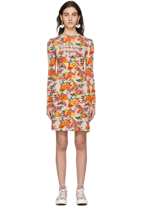 Rabanne SSENSE Exclusive Beige & Multicolor Capsule Printed Nacre Dress