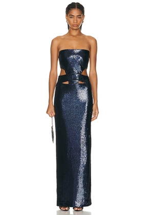 ET OCHS Ava Strapless Cut Out Gown in Midnight - Navy. Size 4 (also in ).