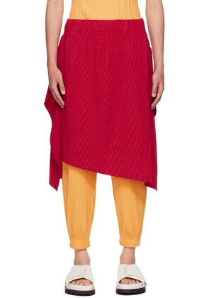 HOMME PLISSÉ ISSEY MIYAKE Red Rectangle Skirt