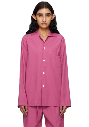 Tekla Purple Long Sleeve Pyjama Shirt