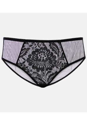 Dolce&Gabbana High-rise lace and tulle briefs