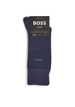 Boss Bamboo-Blend Logo Socks (Pack Of 2)
