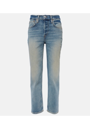 Re/Done Mid Rise Stove Pipe straight jeans