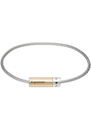 Le Gramme Silver & Gold Cable 'Le 7g' Bracelet