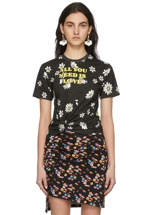 Rabanne SSENSE Exclusive Black Capsule Daisy Print T-Shirt
