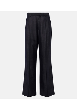 Etro Pleated wool-blend wide-leg pants