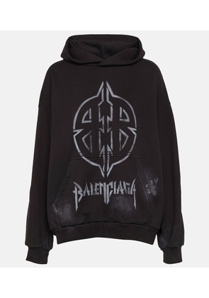 Balenciaga Metal BB cotton fleece hoodie