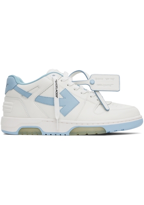 Off-White White & Blue Out Of Office Leather Sneakers