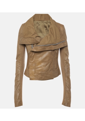 Rick Owens Asymmetric leather biker jacket