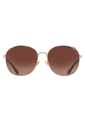 Coach Polarized Brown Round Ladies Sunglasses HC7134 9005T5 57
